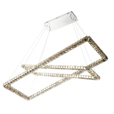 Crystal and Chrome Metal Ceiling Light