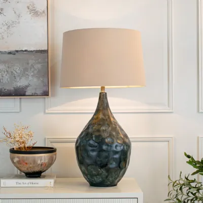 Aketa Dark Weathered Table Lamp (Base Only)