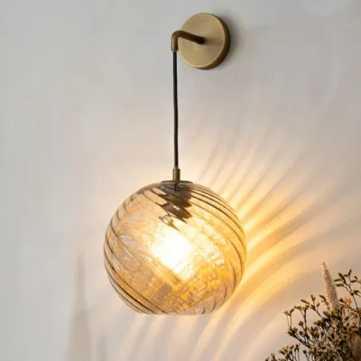 Antique Brass Wall Lamp (Fitting Only)