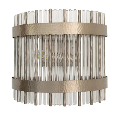 Bronze Metal and Glass Luxury Wall Lamp