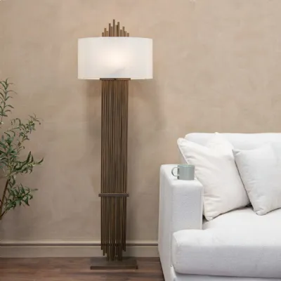 Vienna Antique Brass Floor Lamp