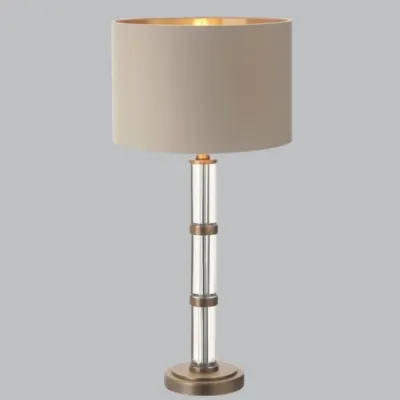 Zane Antique Brass Finish Table Lamp
