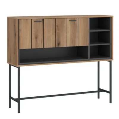 Arundel Bar Table with 1 Flap in Oak Grey