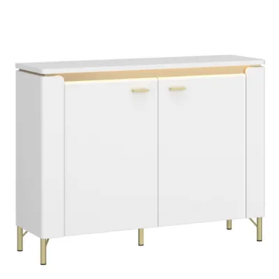 Lazio Sideboard 2 Door in Alpine White White Gloss
