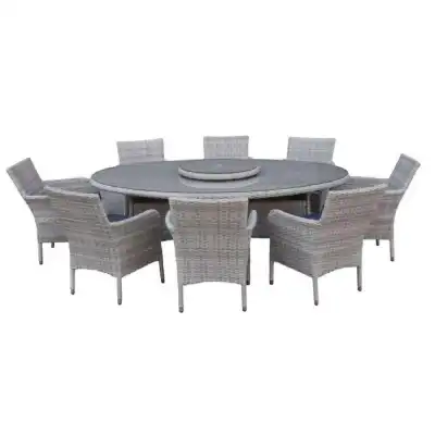 Roma Luxury Rattan 8 Seater Oval Dining Set