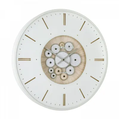 21 inches Wall Clock Cog Ivory