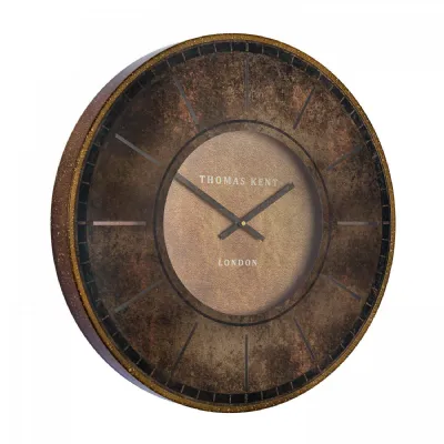 21 inches Brown Wall Clock Leather
