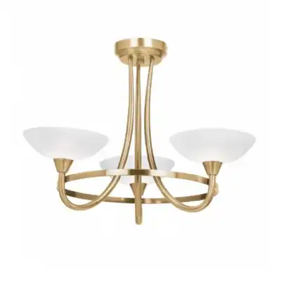 3 Ceiling Lamp Antique Brass