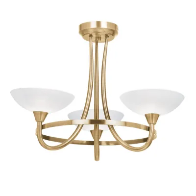 Cagney 3 Ceiling Lamp Antique Brass