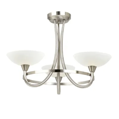 Cagney 3 Ceiling Lamp Satin Chrome