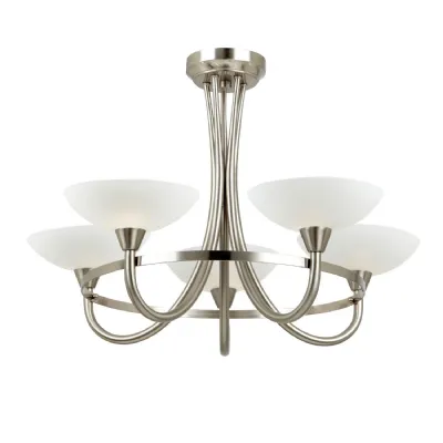 Cagney 5 Ceiling Lamp Satin Chrome