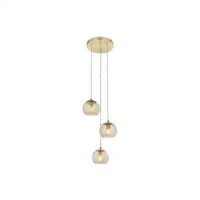 3 Pendant Light Satin Brass