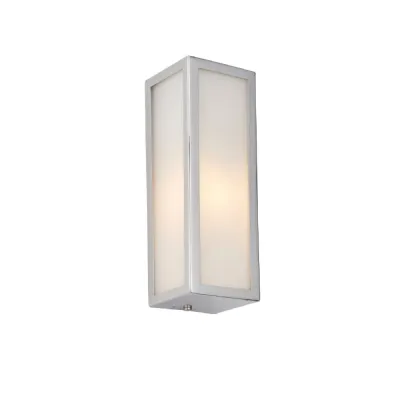 Newham Bathroom 1 Wall Light Chrome Frosted