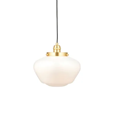 Brass Opal 1 Pendant Light Brass Opal Glass