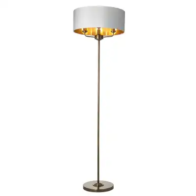 3 Floor Light Antique Brass