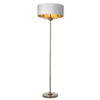 Highclere 3 Floor Light Antique Brass