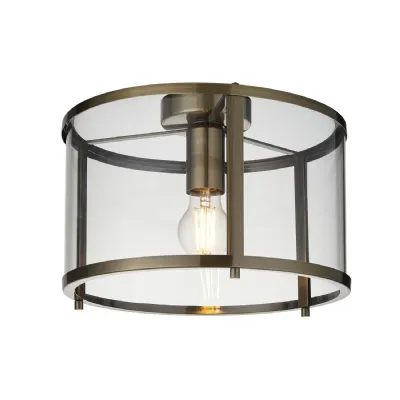 1 Ceiling Light Antique Brass