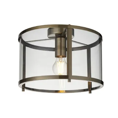 Hopton 1 Ceiling Light Antique Brass