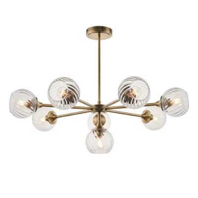 8 Pendant Light Antique Brass