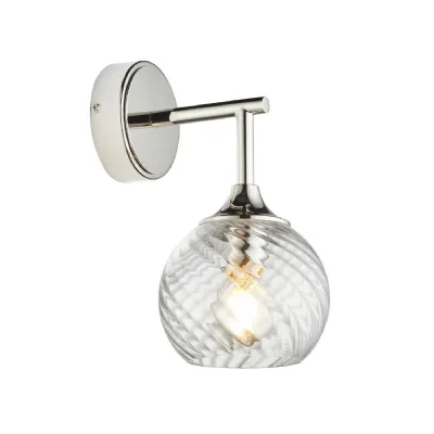 Allegra 1 Wall Light Bright Nickel