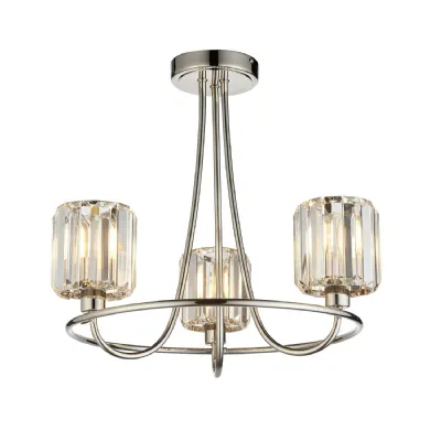 3 Ceiling Light Bright Nickel