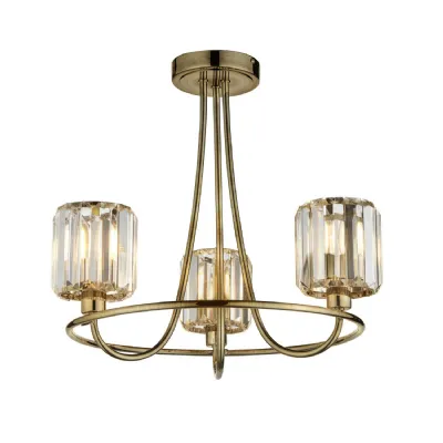 Berenice 3 Ceiling Light Antique Brass