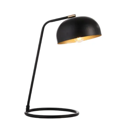 Brair 1 Table Lamp Matt Black And Antique Brass