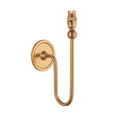 Santiago 1 Wall Light Fitting Brushed Aged Brass