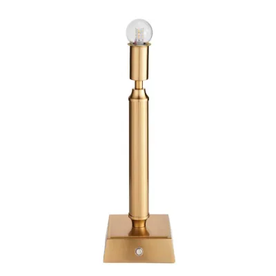 Trobridge Rechargeable Table Lamp Base Aged Brass