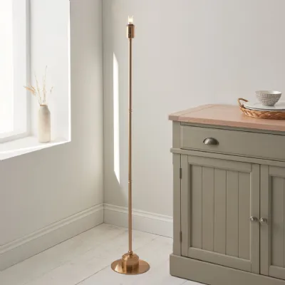 Brushed Aged Brass Rechargeable Touch Dimmer Floor Lamp Base