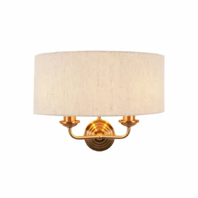 2 Wall Light Vintage Brass