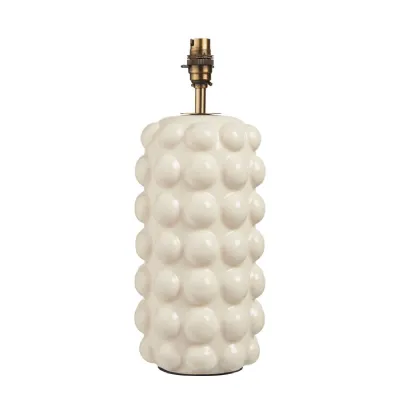 Table Lamp Base White Crackle Glaze
