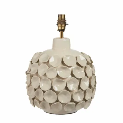 Table Lamp Base Ivory Crackle Glaze