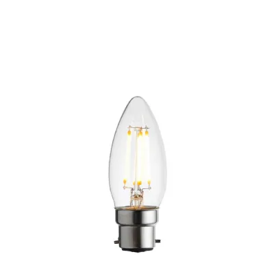 Filament B22 LED Candle Glass Bulb