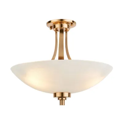 Welles 3 Ceiling Light Brushed Aged Brass