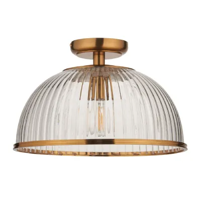 Somerset Domed Ceiling Light Vintage Brass