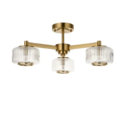 Stamford Ceiling Light Brushed Aged Brass