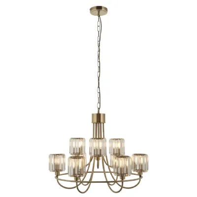 Berenice 9 Tiered Pendant Light Antique Brass