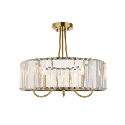 Visconti 3 Ceiling Light Antique Brass