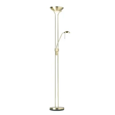 Brass 2 Light Floor Lamp
