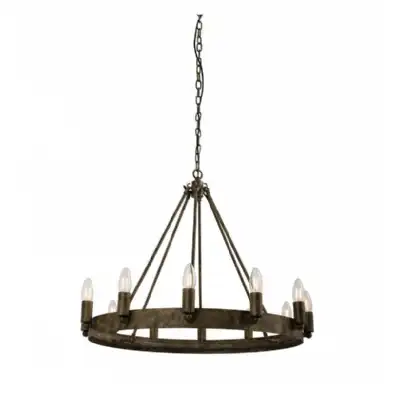 Aged Metal Finish 12 Pendant Ceiling Light