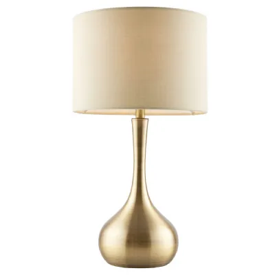 Piccadilly Table Lamp Brass And Taupe