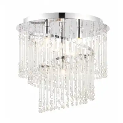 Chrome Clear Glass Ceiling Light