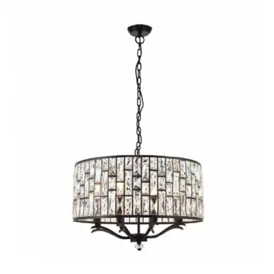 Bronze Crystal 8 Pendant Ceiling Light