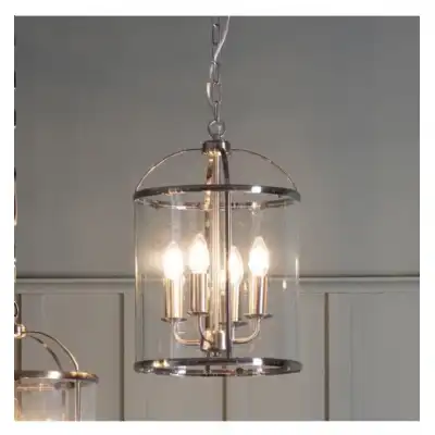 Traditional Light Satin Nickel Finish 4 Pendant Ceiling Wall Lighting