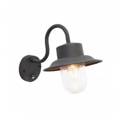 PIR Wall Light Black