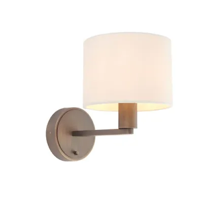 Daley Wall Light Bronze And Marble Faux Silk