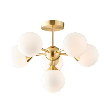 Oscar 6 Ceiling Light Brushed Gold
