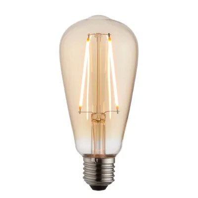 E27 LED Filament Pear 140x64mm Amber Glass ND