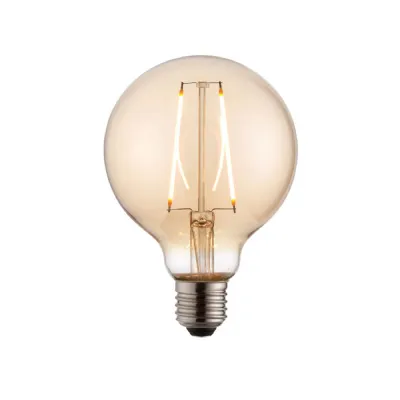 E27 LED Filament Globe 135x95mm Amber 2W